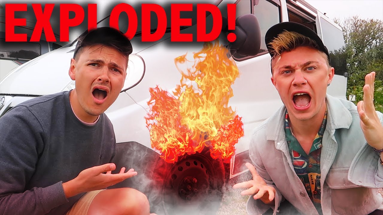 OUR TYRE EXPLODED IN THE VAN! 😱 | Cornwall Van Life