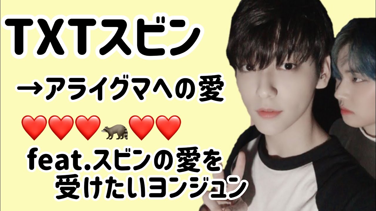 日本語字幕]TXTスビン//アライグマへの溢れる愛😍//feat,嫉妬に溢れる