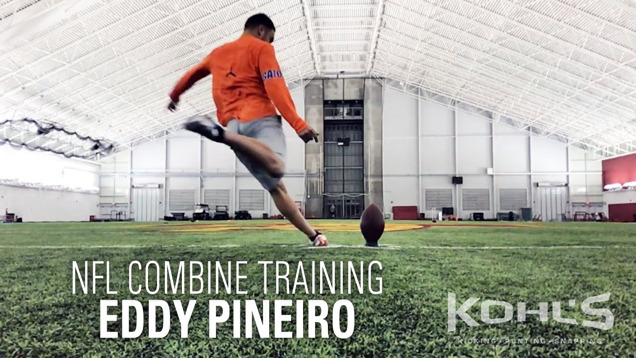 Eddy Pineiro NFL Combine Kicker Training Kohl's Kicking Camps YouTube