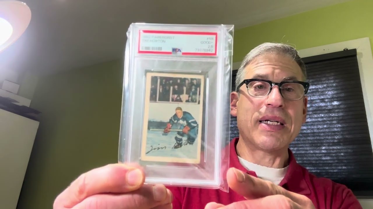 4 Cards Fresh From PSA / 1952-53 Parkhurst Tim Horton RC, 1953-54 Gordie Howe + Sawchuk & Delvecchio