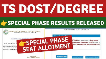 TS DOST Special Phase Results@StudentUpdates247