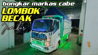 Truck Cabe menerjang hujan deras ekpedisi Lombok Becak Jember // Mas izzil Project