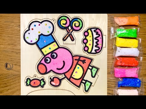 Video #7 Tô màu tranh bọt xốp slime Heo Peppa làm bánh sinh... - youtube