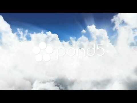 Stock Video Footage  flying through the clouds   seamless loop