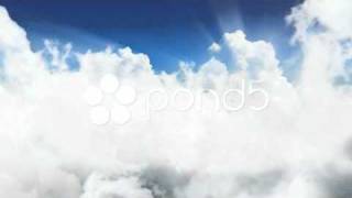 Stock Video Footage  flying through the clouds   seamless loop