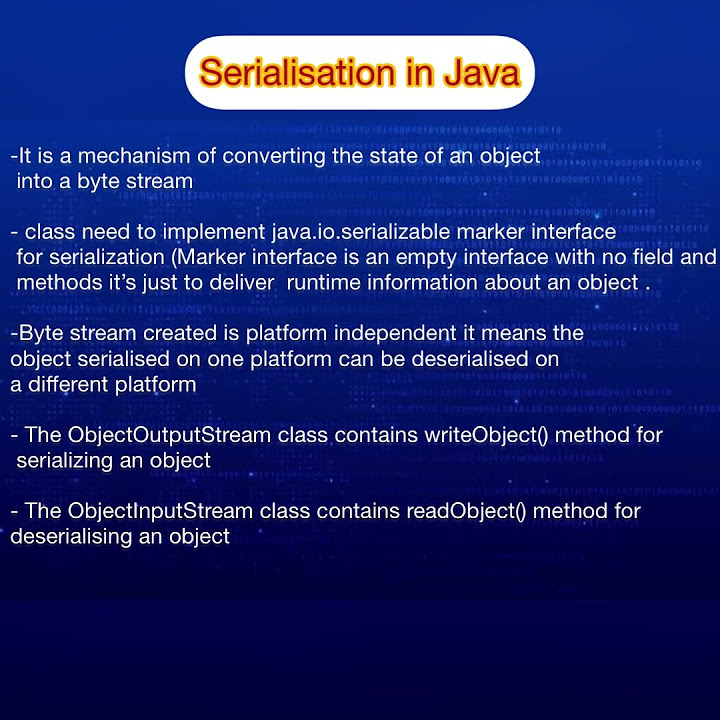 Java 8 interview questions - serialization # #javaQuickNotes - YouTube