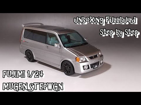 unboxing fullbuild FUJIMI 1/24 MUGEN RF1 STEPWGN Scale Car Plastic