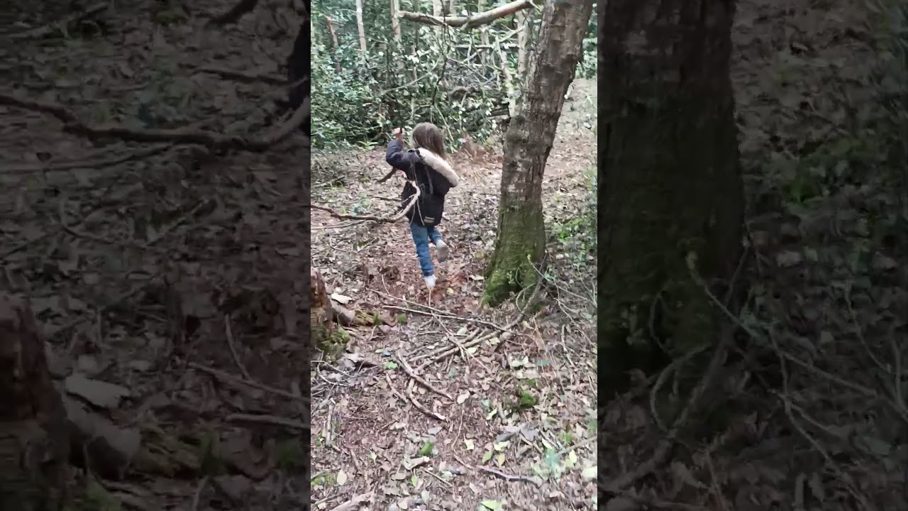 Summertime Kids help build bushcraft basecamp
