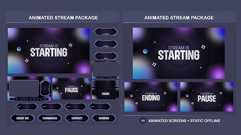 Cosmic Glow Animated Stream Package: Twitch Overlay, Stream, Kick, Facecam, Alerts, Stream Overlays