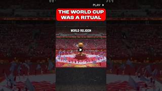 Dancing Around Golden image During World Cup Ritual