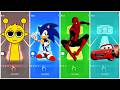 Sprunki vs Sonic vs Spider-Man vs Lightning McQueen | Tiles Hop EDM Rush Battle #35