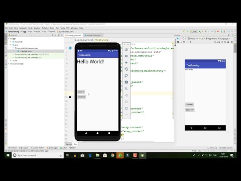 Text Zoom In Android Studio | Android Tutorial For Beginners 2019