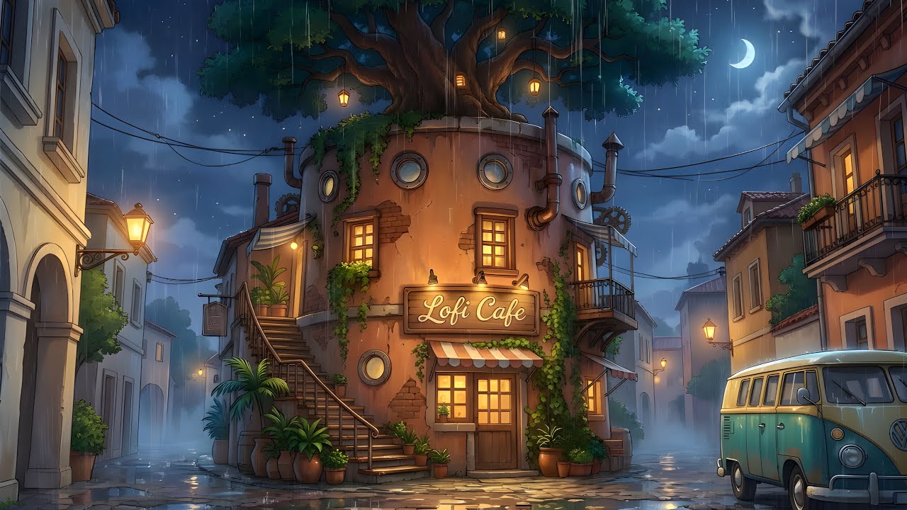 🌙 Deep Focus Lofi Hip Hop for Study & Work | 🌧️ Calm Rain Night Stream