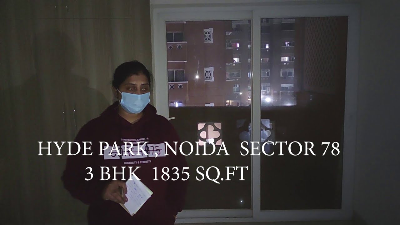 HYDE PARK , NOIDA  SECTOR 78  3 BHK  1835 SQ FT Full Apartment tour