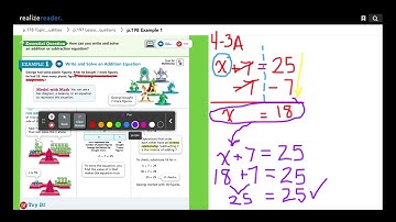 4-3A Writing and Solving Addition/Subtraction Equations