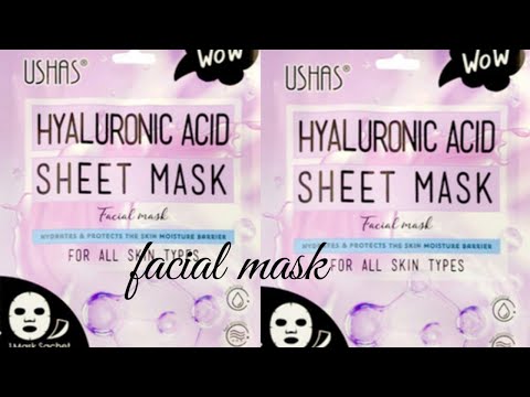 Ushas hyaluronic acid sheet mask review | facial mask | in urdu | hindi |  @FariaJaved 