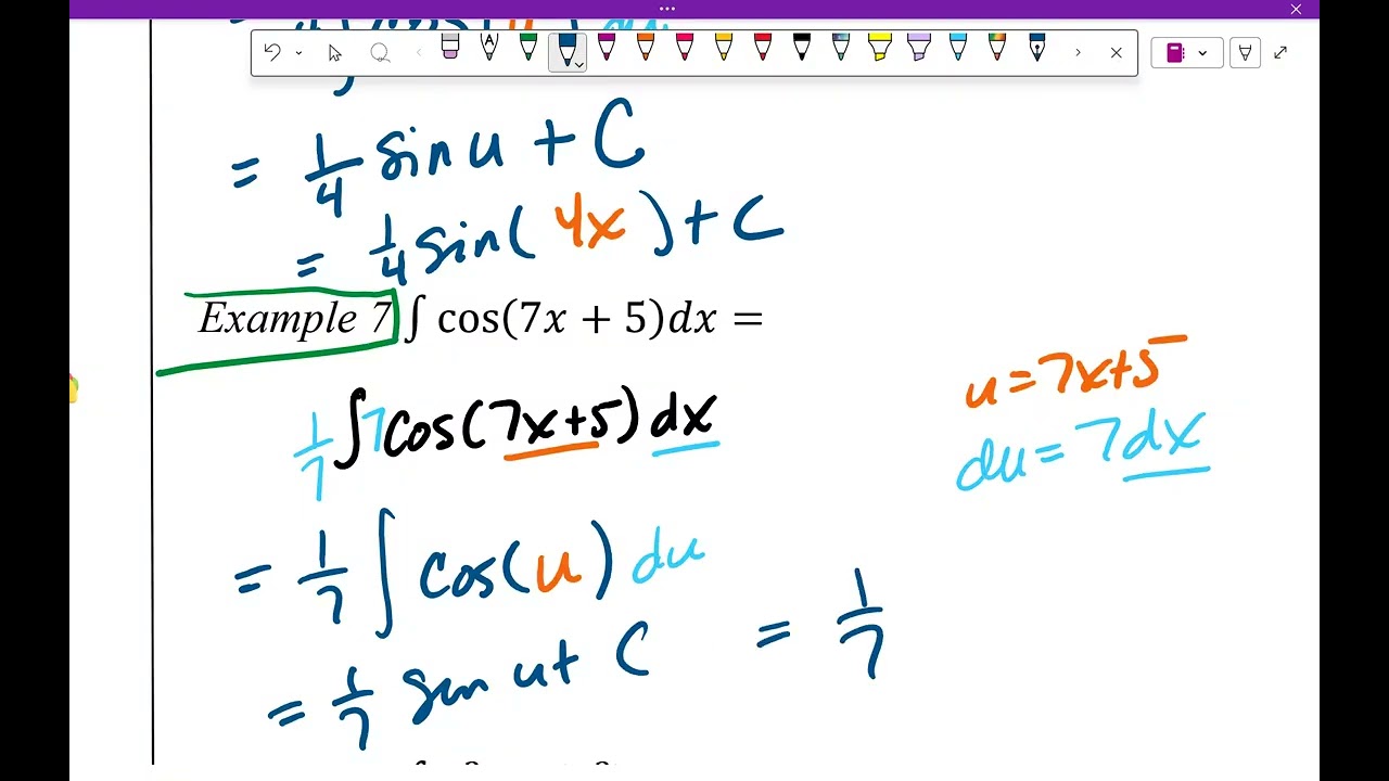 AB Topic 6.9 Examples 5-14, 16 Integration with U-Substitution