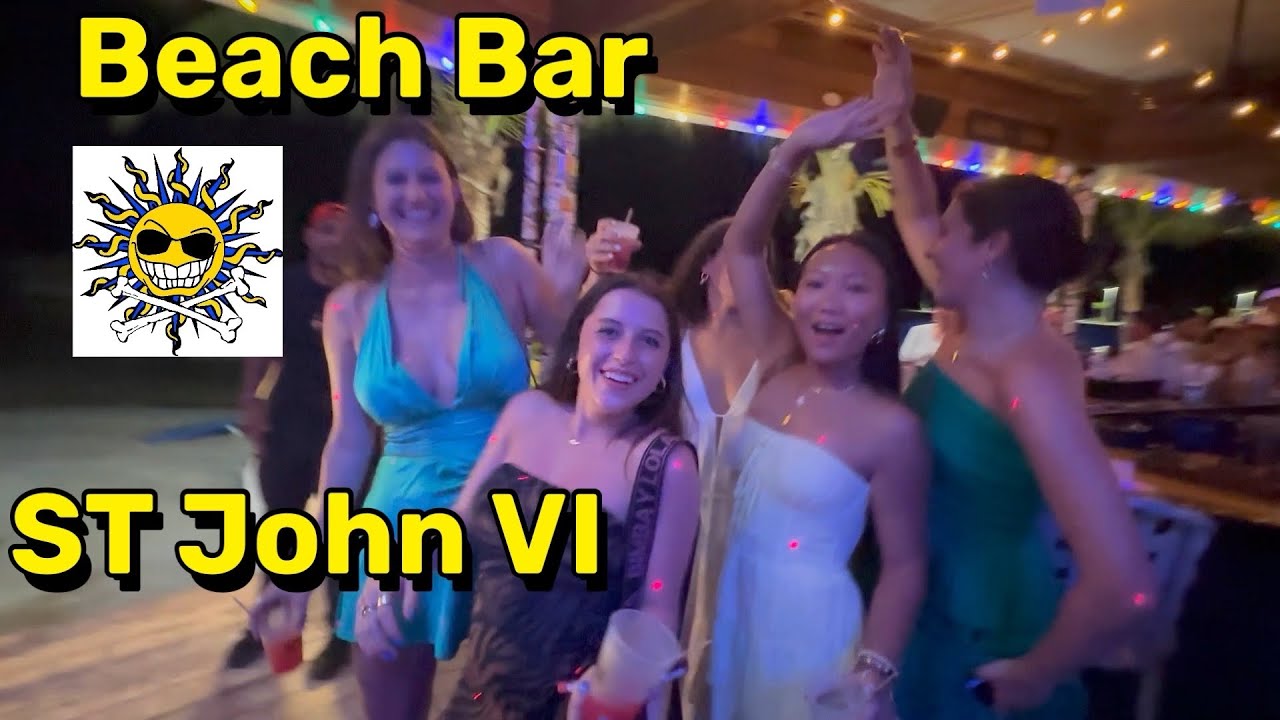 Cruz Bay ST John at the Beach Bar!🤩