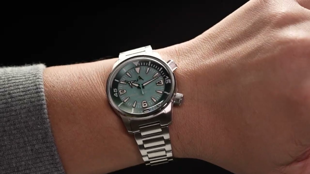 Amazonite stone dial - Wave dive