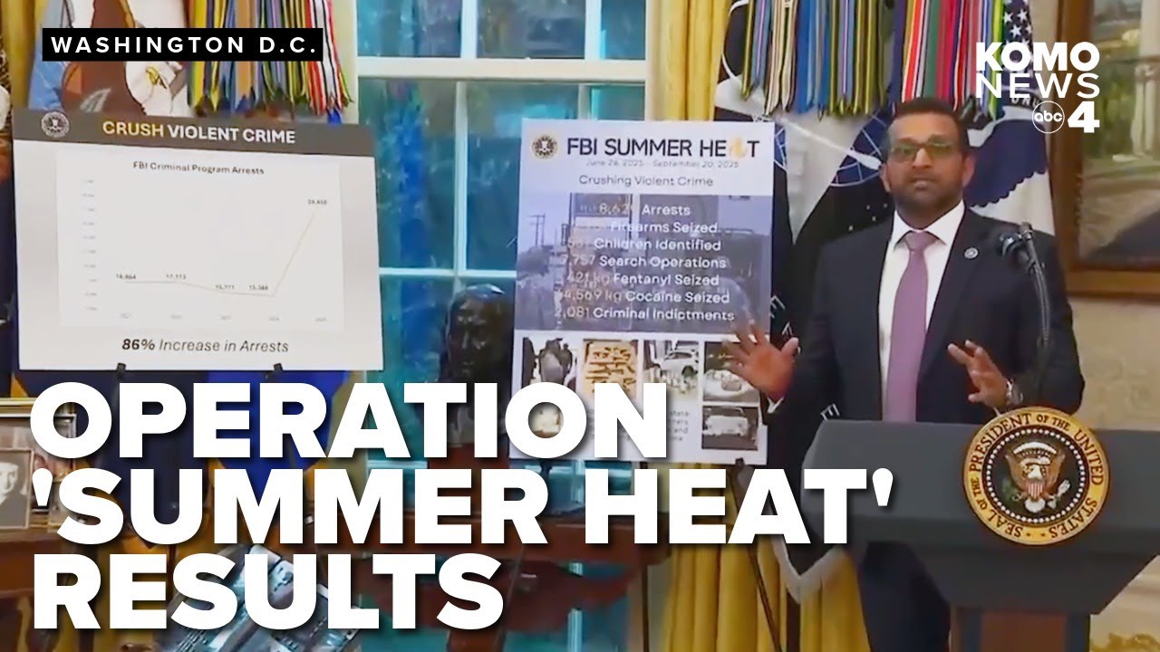 Trump, Patel present operation 'Summer Heat', celebrate results - YouTube