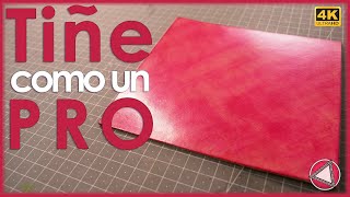 Técnica de TEÑIDO cruzado en CUERO🙃 fácil - #DIY #Tutorial