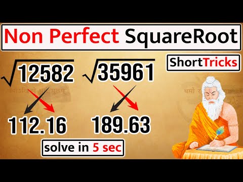 5 Digit Non-Perfect Square Roots #trick || Imperfect Square Root Vedic Maths #nonperfectsquareroot