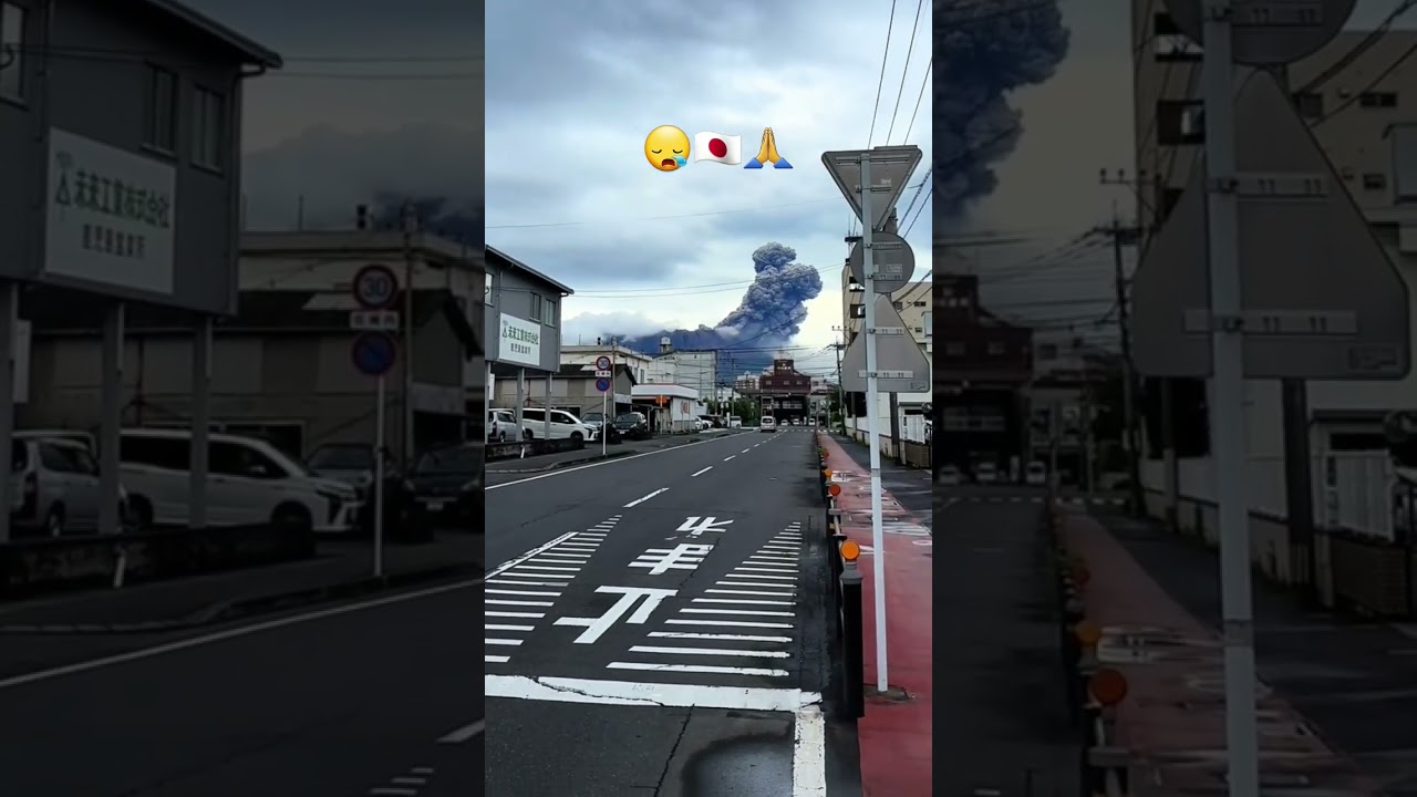 Japan's Sakurajima Volcano Erupts😪🇯🇵🙏,Sending ash 3.5 km high