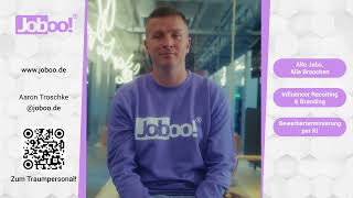 JOBOO!® TV-Spot mit Aaron Troschke - Jetzt passende Bewerber finden!