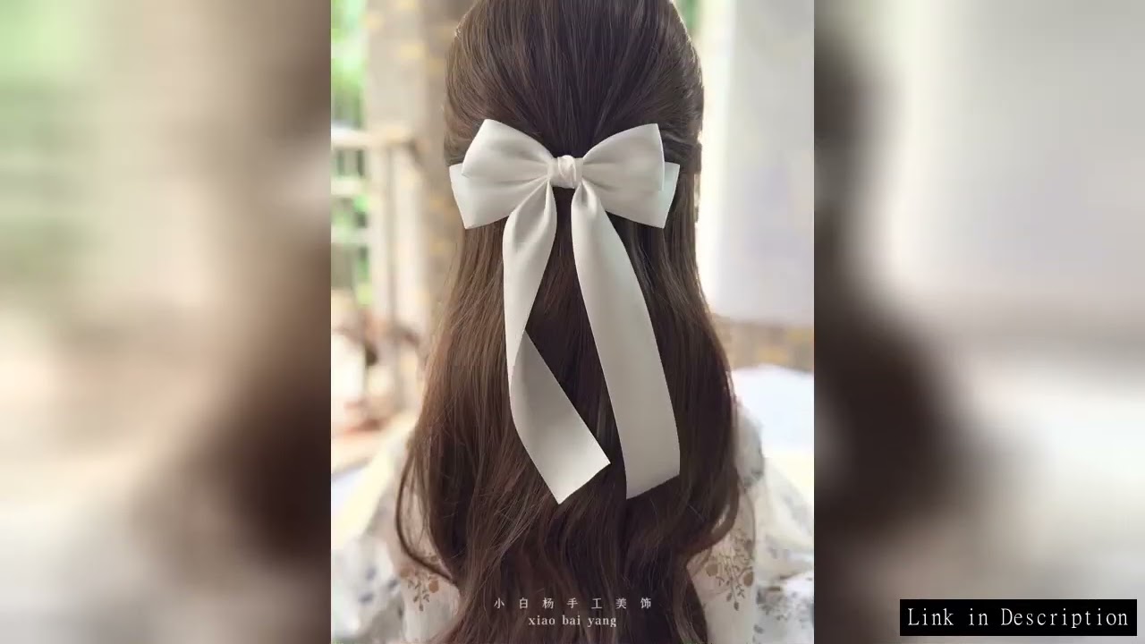 Korean Style Fashion Fabric Hair Bow Hairpin For Women Girls Ribbon Hair Clips Bowknot Spring Clip F