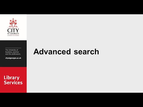 ProQuest - How to run an advanced search