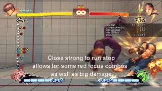 USF4: Counter Hit Combos and Red Focus (Guy)