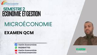 Microéconomie S2 Examen QCM Fsjes Ain Chock Casablanca
