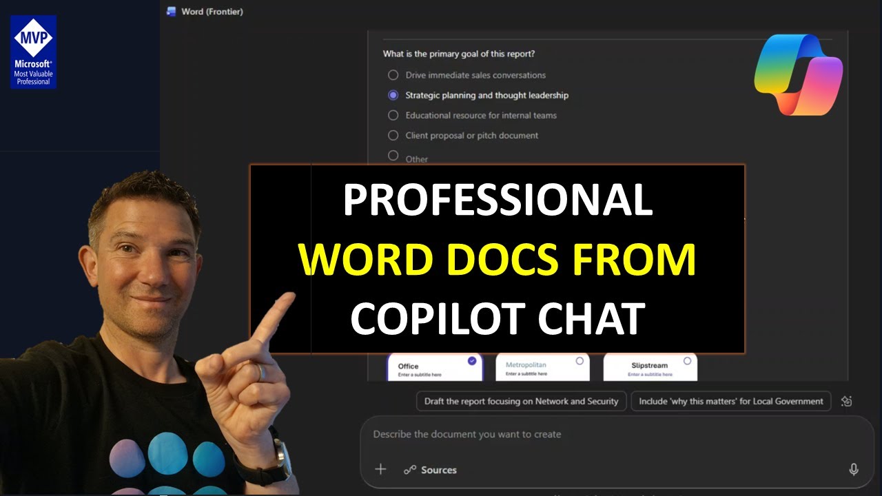 Как создать документ Word с помощью Copilot Chat
