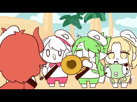 あまりにものびのびしすぎている名前のない組【手描き切り抜き】