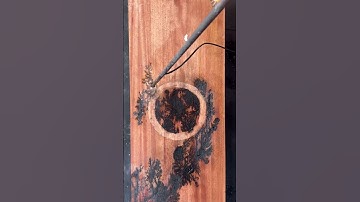 Black Hole (High Voltage Art - Fractal Burning) 1000mm x 400mm Okoume