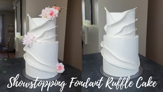 Modern Fondant Ruffle Cake | Cake Decorating Tutorial