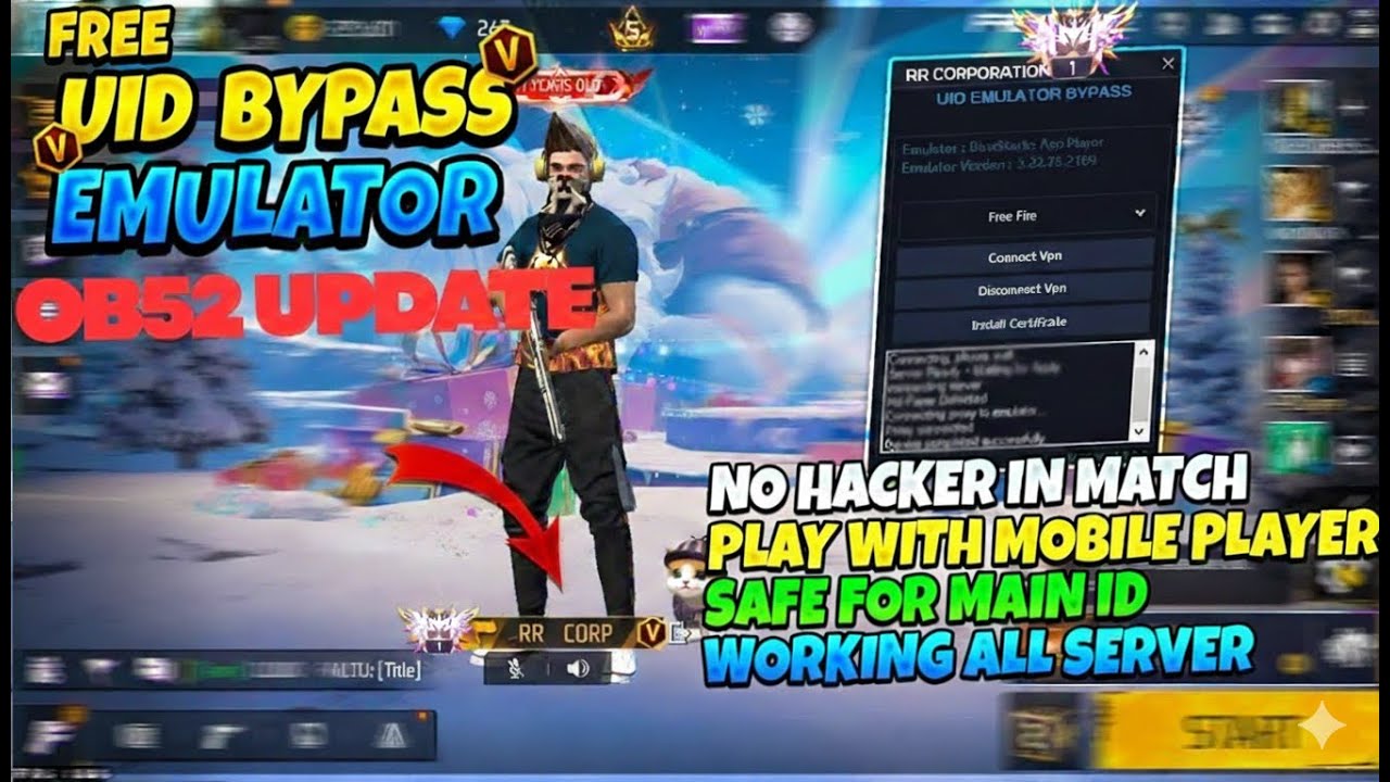 FREE UID EMULATOR BYPASS | UID BYPASS | FREE FIRE UID EMULATOR BYPASS | BYPASS UID ANTIBAN PC BYPASS