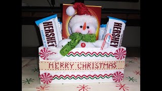 DIY~Adorable Snowman Gift Idea, Using D.T. Wood Crate!