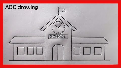 school drawing | easy and beautiful school drawing | pencil drawing