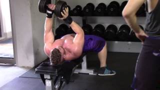 One Arm Dumbbell Bench Press with 3 Second Pause