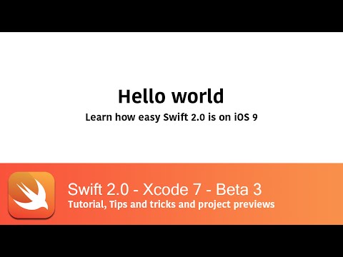 iOS9 - Swift 2.0 - Tutorial - Hello world