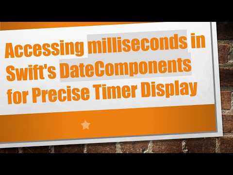 Accessing milliseconds in Swift's DateComponents for Precise Timer Display