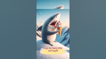 Cá mập ăn kem trên núi tuyết #shark #shorts #ai #chatgpt #hinhanh