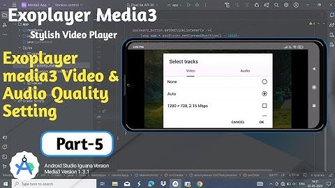 Exoplayer Media3 Video Quality Setting in Android Studio || Media3 Video Quality setting #media3
