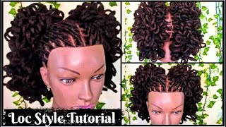 2 Loc Petal Ponytails | Birthday & Back to School | Dreadlock Hairstyle