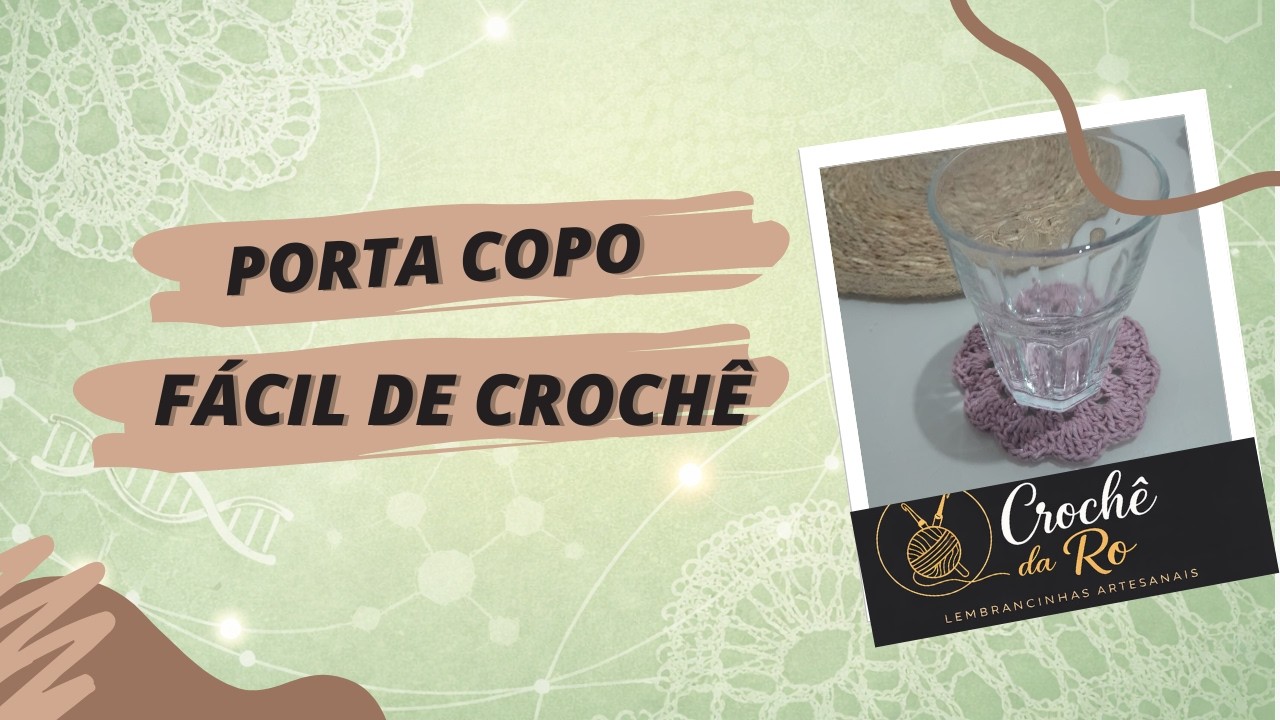 Porta copos de crochê fácil/ passo a passo para iniciantes 