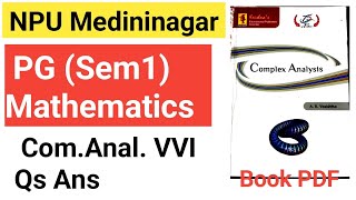 PG Math (Sem1) VVI Qs Complex Analysis||Complex Analysis book pdf msc(Sem1)||NPU Medininagar||