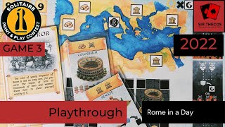 Playthrough | Rome in a Day (2022 Solitaire Print and Play Game Design Contest) screenshot 5