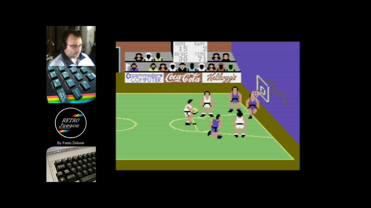 International Basketball para Commodore 64 - Gameplay por RETROJuegos de Fabio Didone