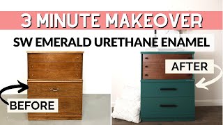 Painting Furniture With Sherwin Williams Emerald Urethane | 3 Minute Makeover